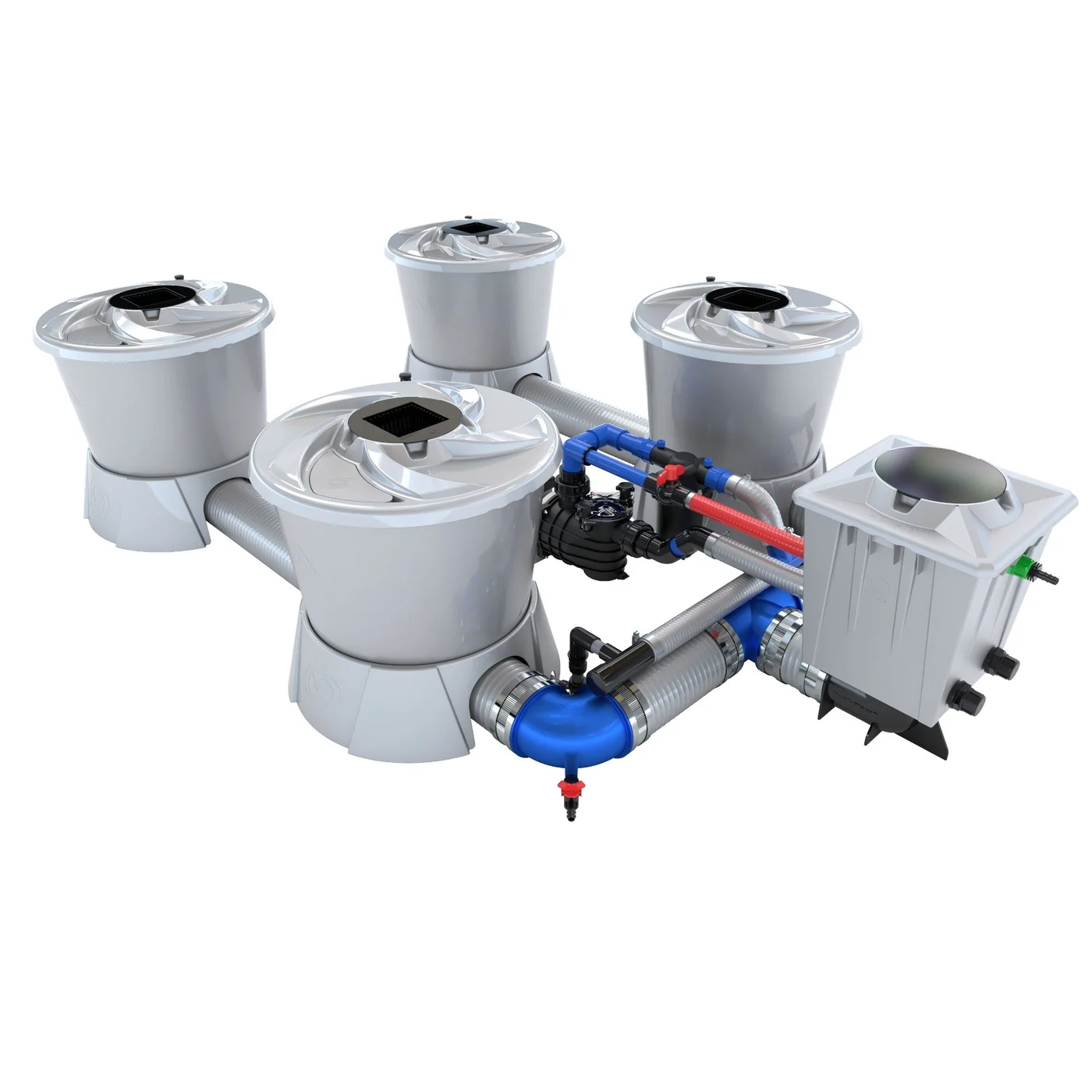 Alien Hydroponics V-System DWC Kit — 4 Pot, 2 Row